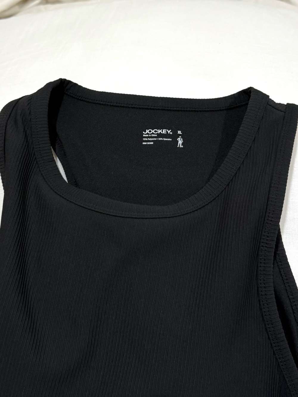 NWT Jockey Women's Black Ribbed Workout Sleeveless Tank - Picture 4 of 4